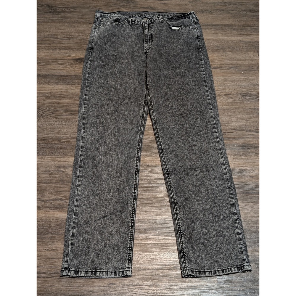 Levis 541 Athletic Taper Jeans Mens 36x34 Grey Acid Wash Denim 18181-0666